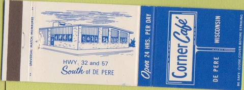 Matchbook Cover - Corner Cafe De Pere WI