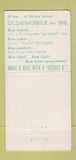 Matchbook Cover - 1955 Oldsmobile McDermott Danville PA WEAR 30 Strike