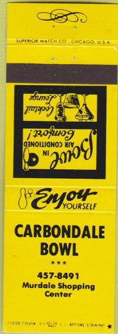 Matchbook Cover - Carbondale Bowl bowling IL
