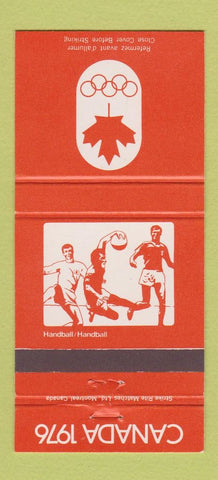 Matchbook Cover - 1976 Olympics Canada Handball ORANGE 30 Strike