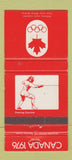 Matchbook Cover - 1976 Olympics Canada Fencing RED WEAR 30 Strike