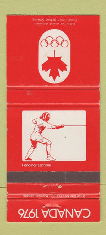 Matchbook Cover - 1976 Olympics Canada Fencing RED WEAR 30 Strike