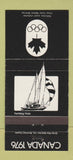 Matchbook Cover - 1976 Olympics Canada Yachting BLACK 30 Strike