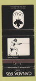 Matchbook Cover - 1976 Olympics Canada Fencing BLACK WEAR 30 Strike