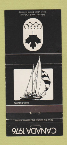 Matchbook Cover - 1976 Olympics Canada Yachting BLACK 30 Strike