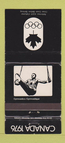 Matchbook Cover - 1976 Olympics Canada Gymnastics BLACK 30 Strike