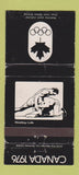 Matchbook Cover - 1976 Olympics Canada Wrestling BLACK WORN 30 Strike