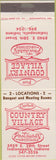 Matchbook Cover - Country Village Restaurant Indianapolis IN
