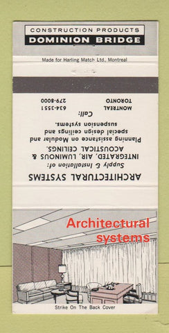 Matchbook Cover - Architectural Systems Dominion Bridge Montreal WEAR 30 Strike