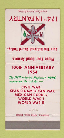 Matchbook Cover - 174th Infantry National Guard 1954 30 Strike