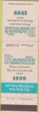 Matchbook Cover - Rosoffs Times Square New York City