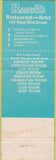 Matchbook Cover - Rosoffs Times Square New York City