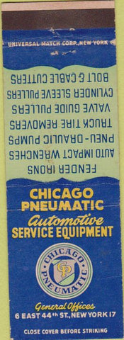 Matchbook Cover - Chicago Pneumatic Auto Service