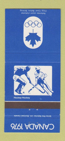 Matchbook Cover - 1976 Canada Olympics Field Hockey BLUE 30 Strike