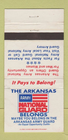 Matchbook Cover - Army National Guard Arkansas  30 Strike