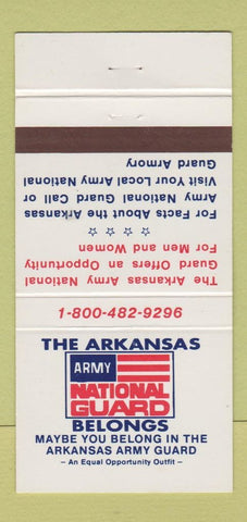 Matchbook Cover - Army National Guard Arkansas 30 Strike