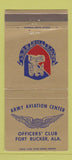 Matchbook Cover - Army Aviation Center Fort Rucker AL WEAR 30 Strike