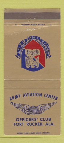 Matchbook Cover - Army Aviation Center Fort Rucker AL WEAR 30 Strike