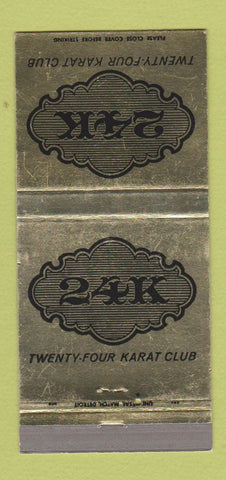 Matchbook Cover - 24K Club Detroit MI 30 Strike