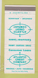 Matchbook Cover - Atlantic Credit Company 30 Strike