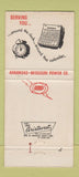 Matchbook Cover - Arkansas Missouri Power AR MO IMPRINT WEAR 30 Strike