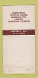 Matchbook Cover - Arlington Plaza Motor Hotel Reno NV 30 Strike