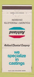 Matchbook Cover - Ashland Foundry Products 30 Strike