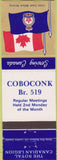Matchbook Cover - Royal Canadian Legion - Coboconk
