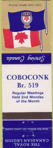Matchbook Cover - Royal Canadian Legion - Coboconk