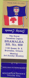 Matchbook Cover - Royal Canadian Legion - Bramalea ON
