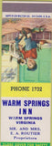 Matchbook Cover - Warm Springs Inn VA Boy w/ Dog