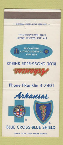 Matchbook Cover - Arkansas Blue Cross Blue Shield Little Rock AR 30 Strike