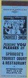 Matchbook Cover - Sprouse's Tourist Court Dillwyn VA Blue