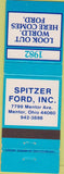 Matchbook Cover - 1982 Ford Mentor OH