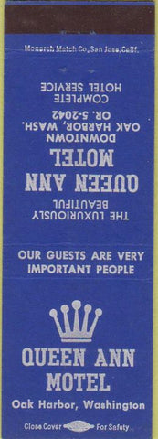 Matchbook Cover - Queen Ann Motel Oak Harbor WA