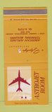 Matchbook Cover - Astrojet Room Skychef Restaurant JFK Airport NYC 30 Strike