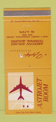 Matchbook Cover - Astrojet Room Skychef Restaurant JFK Airport NYC 30 Strike