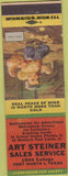 Matchbook Cover - Art Steiner Sales Fort Worth TX collecting eggs