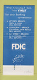 Matchbook Cover - 1st National Bank Alamogordo NM Cloudcroft 30 Strike