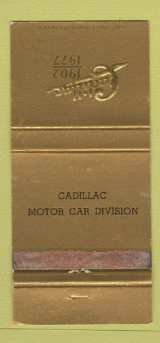 Matchbook Cover - 1977 Cadillac Motor Card Division 30 Strike