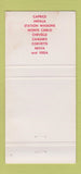 Matchbook Cover - 1971 Chevrolet Horn Columbia PA 30 Strike