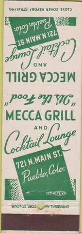 Matchbook Cover - Mecca Grill Pueblo CO