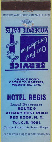Matchbook Cover - Hotel Regin Red Hook NY