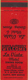 Matchbook Cover - La Vista Motel Clovis NM Red