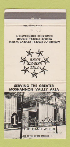 Matchbook Cover - 1st National Bank Philipsburg PA 30 Strike