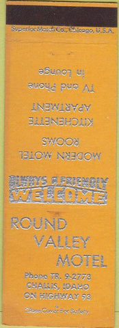 Matchbook Cover - Round Valley Motel Challis ID