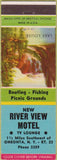 Matchbook Cover - New River View Motel Oneonta NY