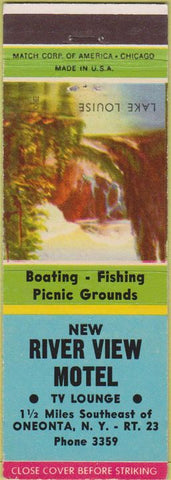 Matchbook Cover - New River View Motel Oneonta NY