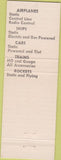 Matchbook Cover - Colonial Coffee Salem NJ slot cars model trains