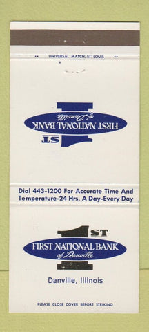 Matchbook Cover - 1st National Bank Danville IL 30 Strike